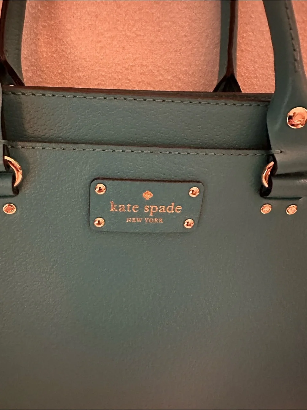 EUC kate spade Wellesley Durham Teal Structured Leather Satchel
